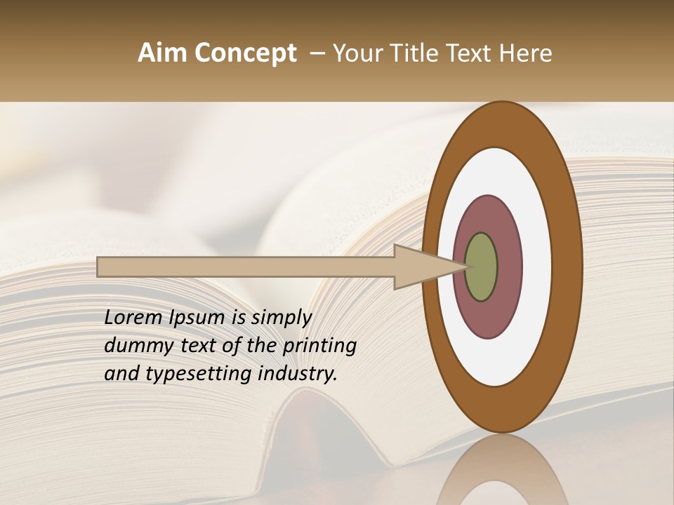 An Open Book Sitting On Top Of A Wooden Table PowerPoint Template