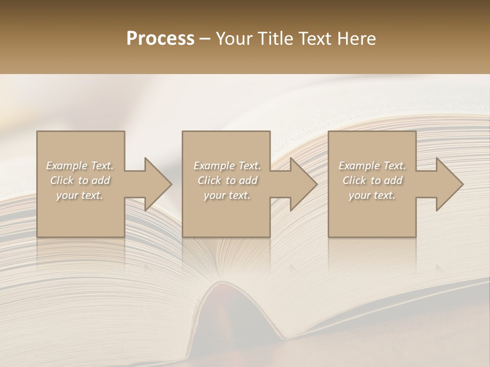 An Open Book Sitting On Top Of A Wooden Table PowerPoint Template