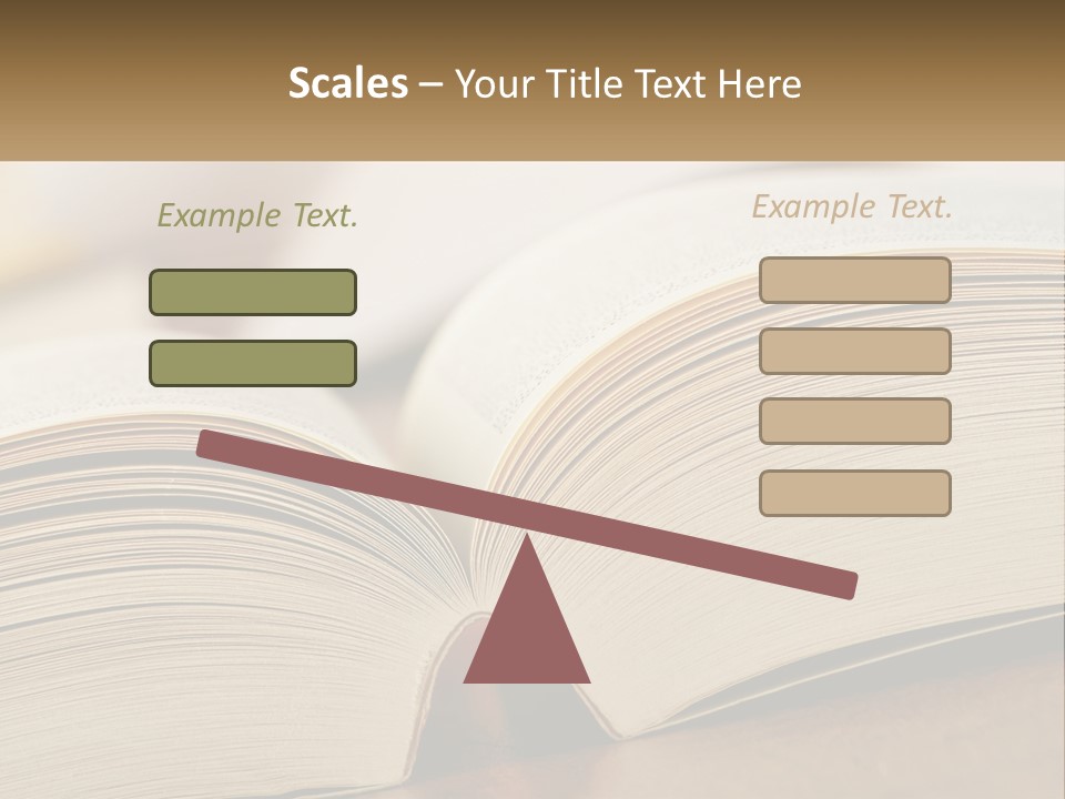 An Open Book Sitting On Top Of A Wooden Table PowerPoint Template
