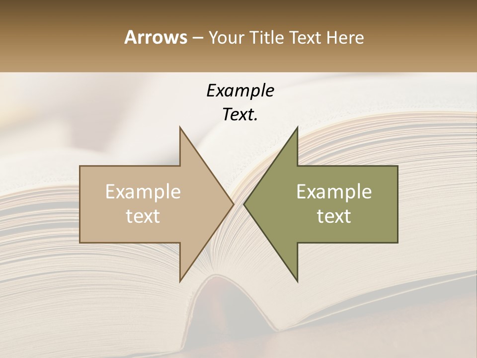 An Open Book Sitting On Top Of A Wooden Table PowerPoint Template