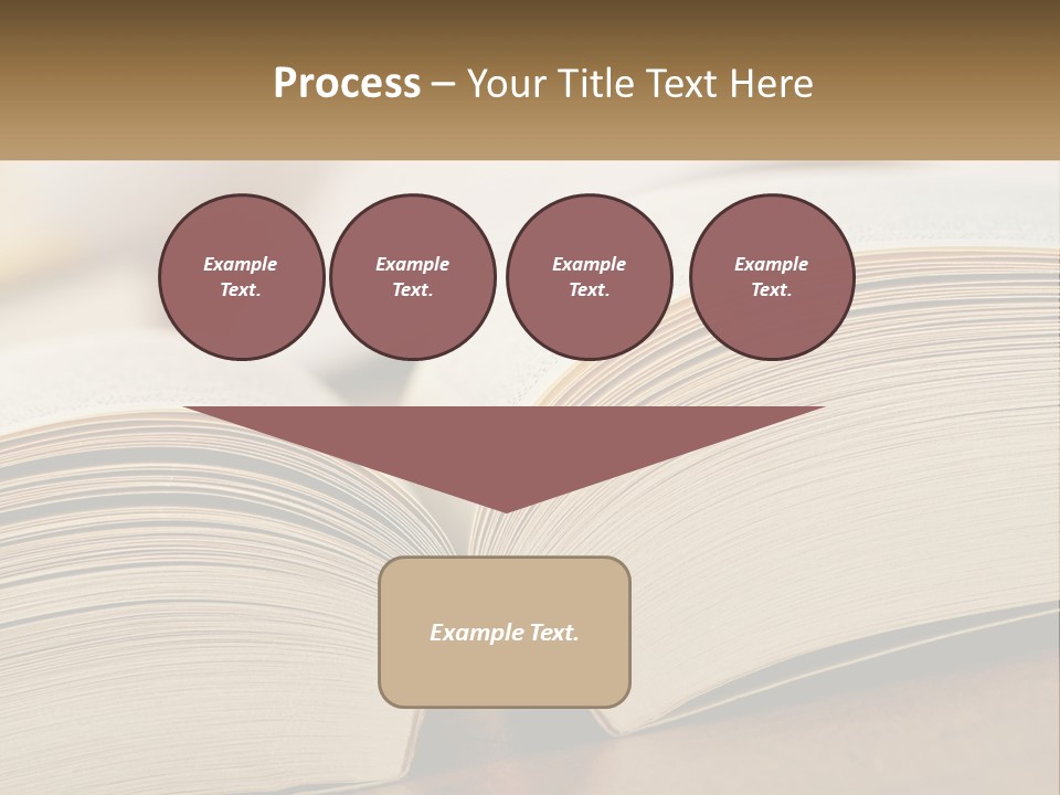 An Open Book Sitting On Top Of A Wooden Table PowerPoint Template