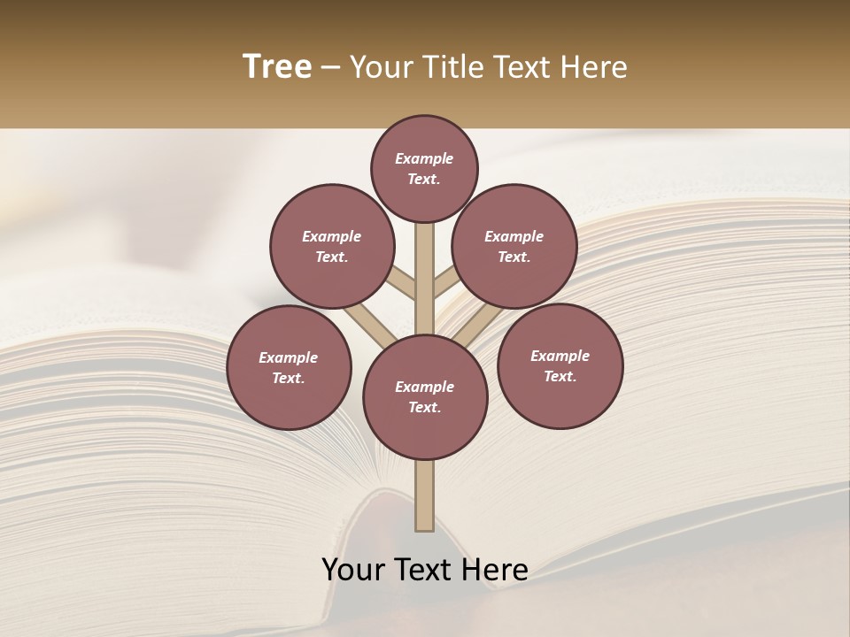An Open Book Sitting On Top Of A Wooden Table PowerPoint Template
