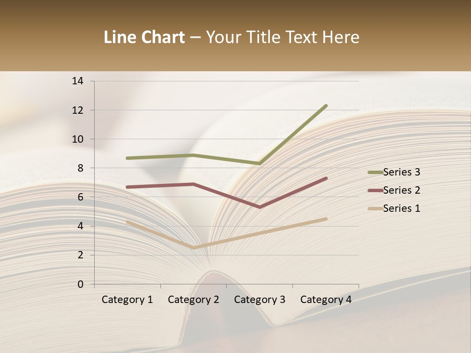 An Open Book Sitting On Top Of A Wooden Table PowerPoint Template
