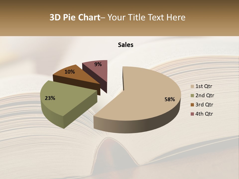 An Open Book Sitting On Top Of A Wooden Table PowerPoint Template