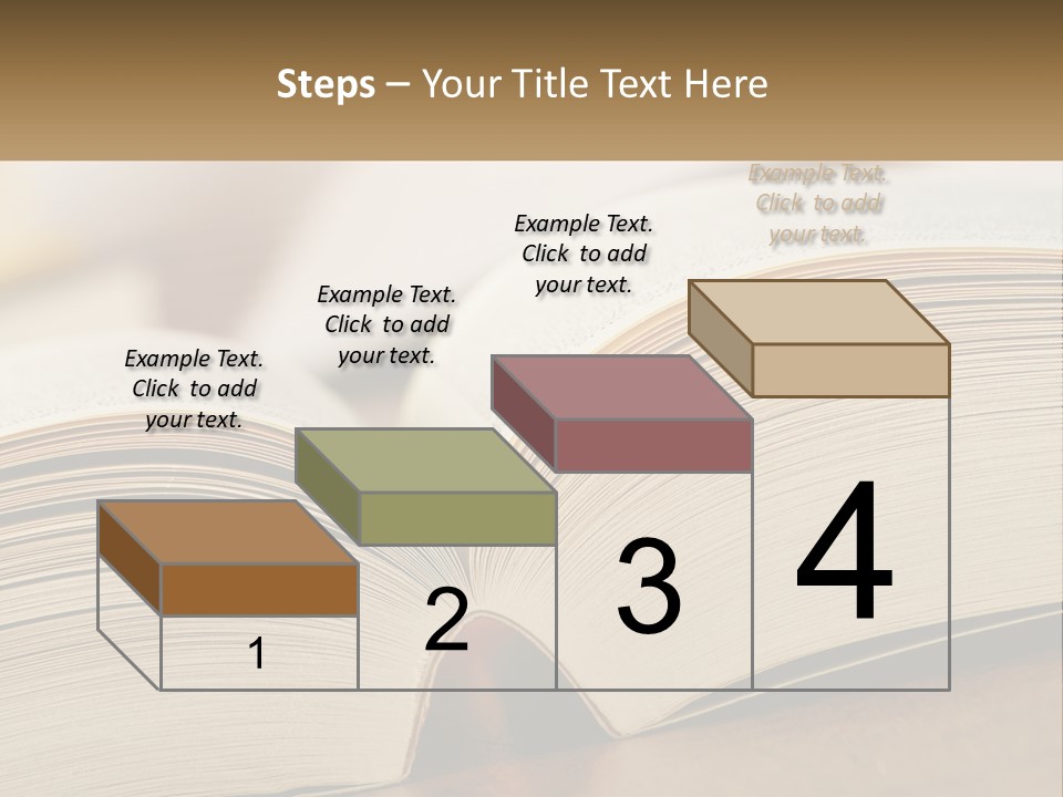 An Open Book Sitting On Top Of A Wooden Table PowerPoint Template