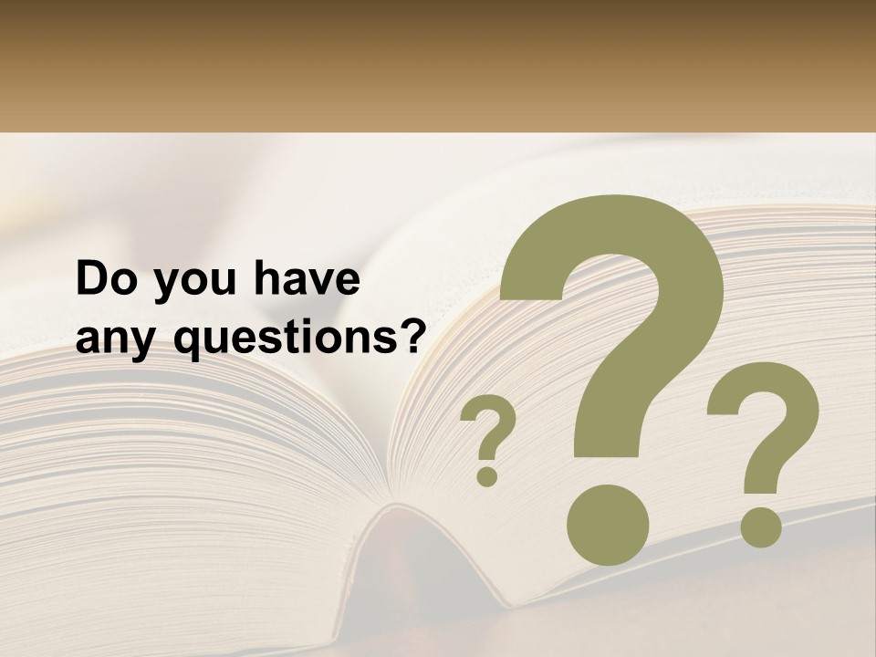 An Open Book Sitting On Top Of A Wooden Table PowerPoint Template