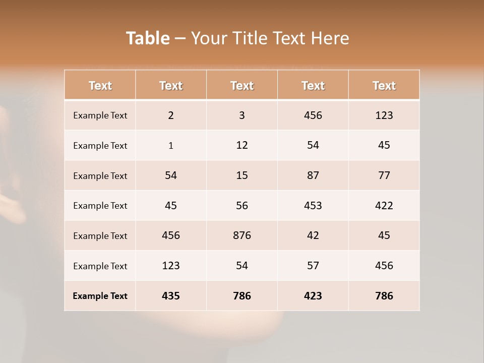 A Woman's Face With A Short Hair And Purple Makeup PowerPoint Template