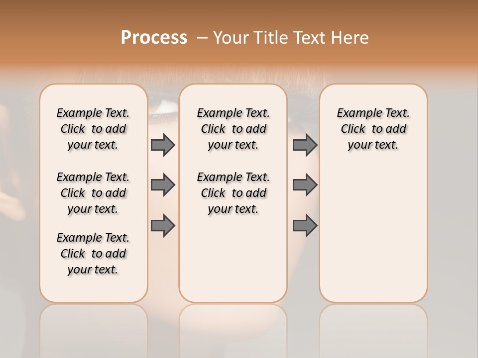 A Woman's Face With A Short Hair And Purple Makeup PowerPoint Template