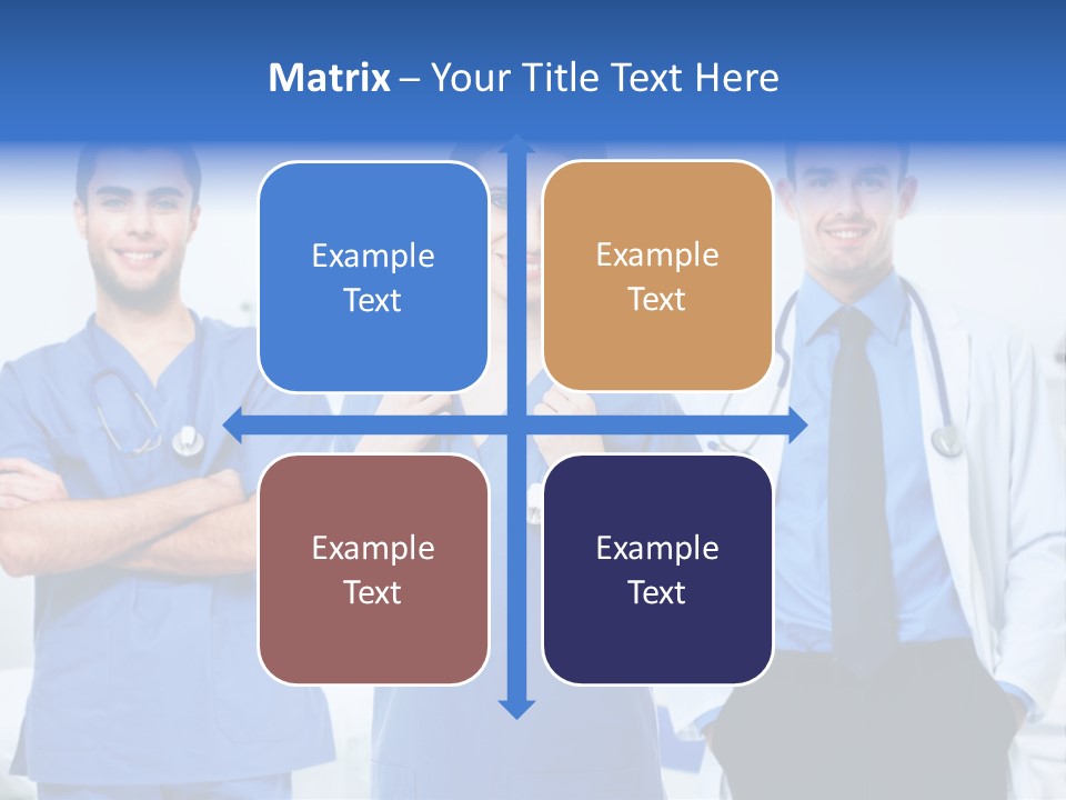 A Group Of Doctors Standing Next To Each Other PowerPoint Template