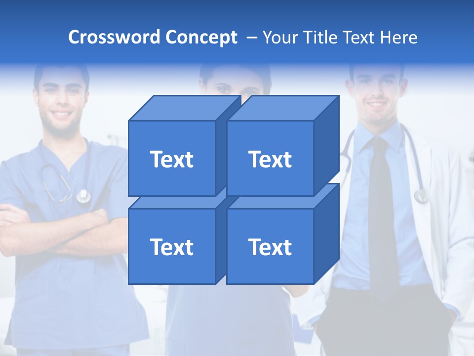 A Group Of Doctors Standing Next To Each Other PowerPoint Template
