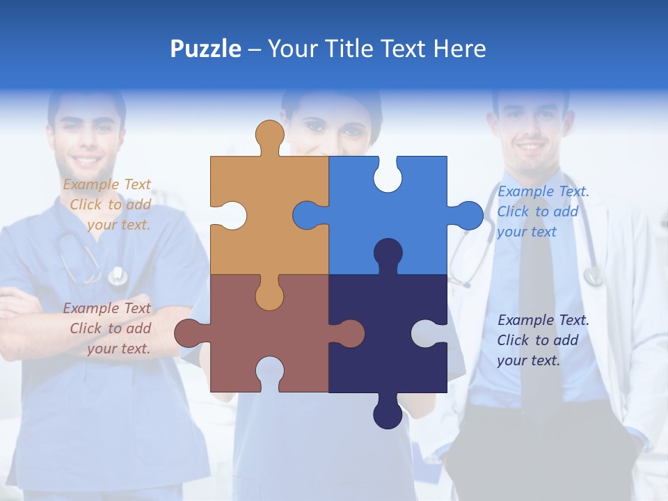 A Group Of Doctors Standing Next To Each Other PowerPoint Template