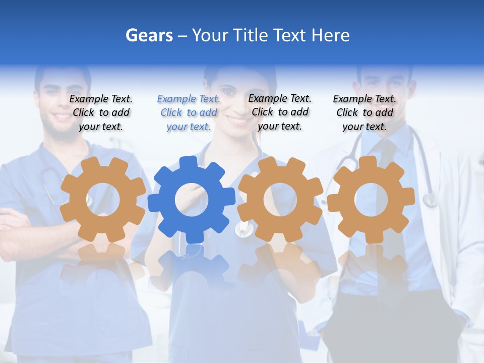 A Group Of Doctors Standing Next To Each Other PowerPoint Template