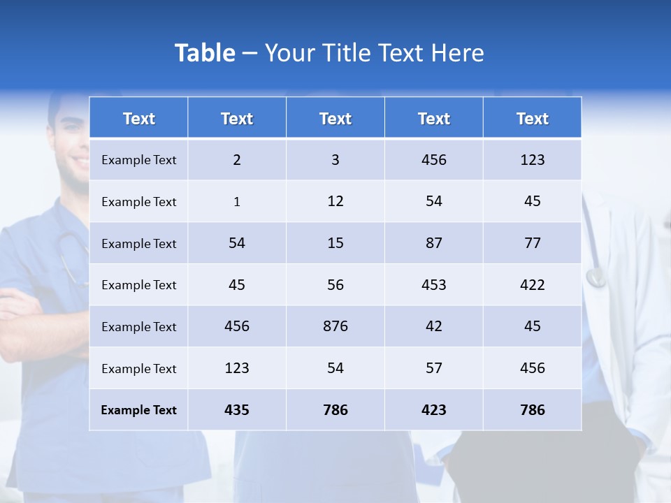 A Group Of Doctors Standing Next To Each Other PowerPoint Template