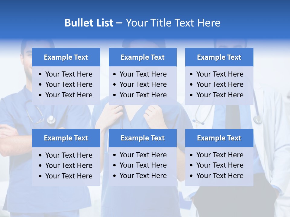 A Group Of Doctors Standing Next To Each Other PowerPoint Template
