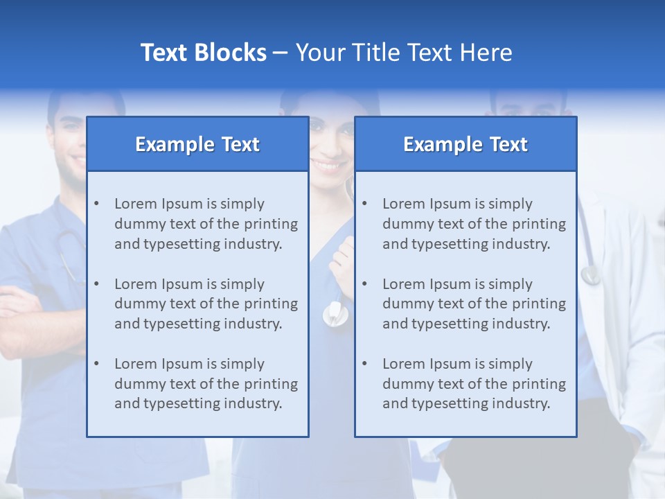 A Group Of Doctors Standing Next To Each Other PowerPoint Template