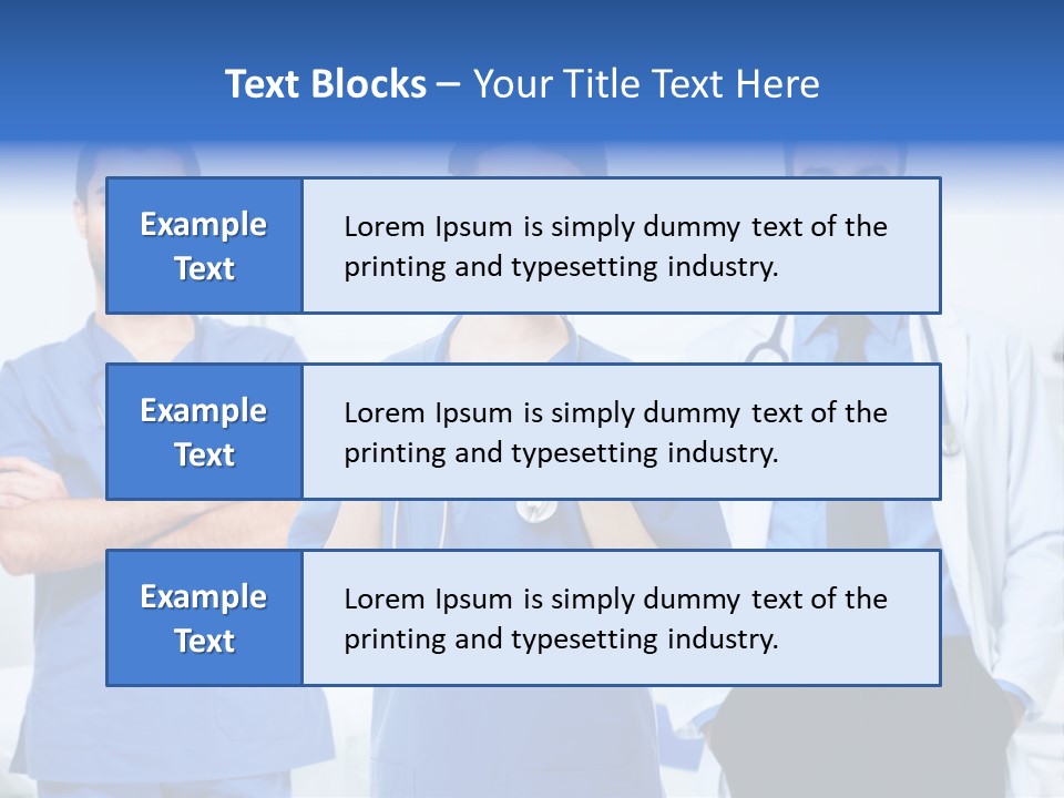 A Group Of Doctors Standing Next To Each Other PowerPoint Template