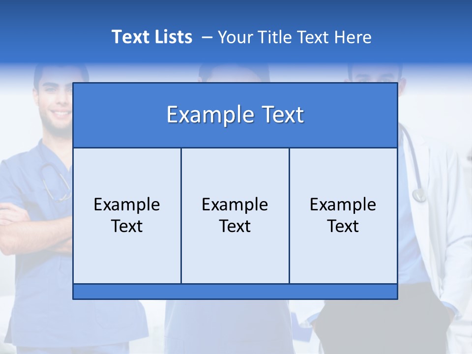 A Group Of Doctors Standing Next To Each Other PowerPoint Template
