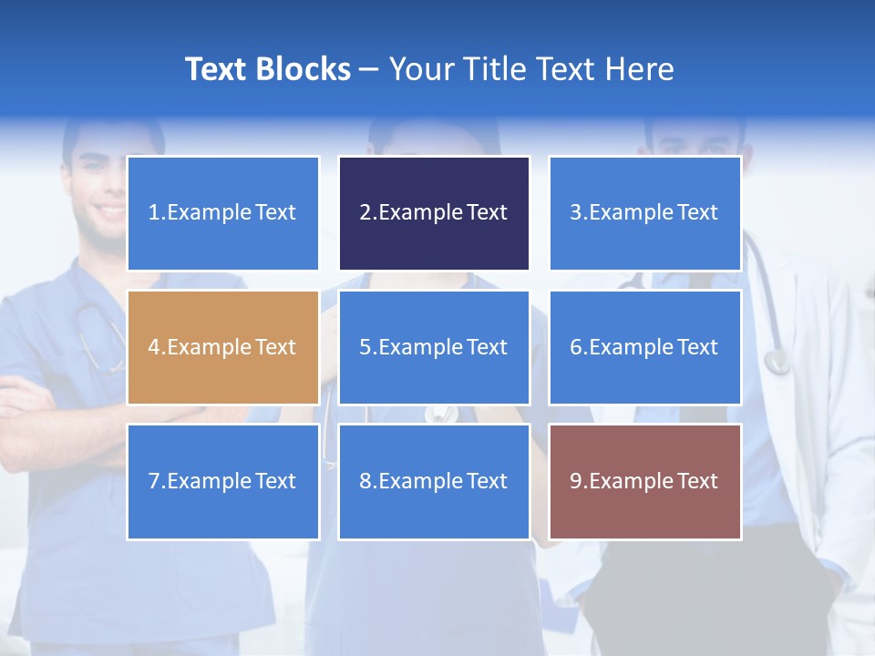 A Group Of Doctors Standing Next To Each Other PowerPoint Template