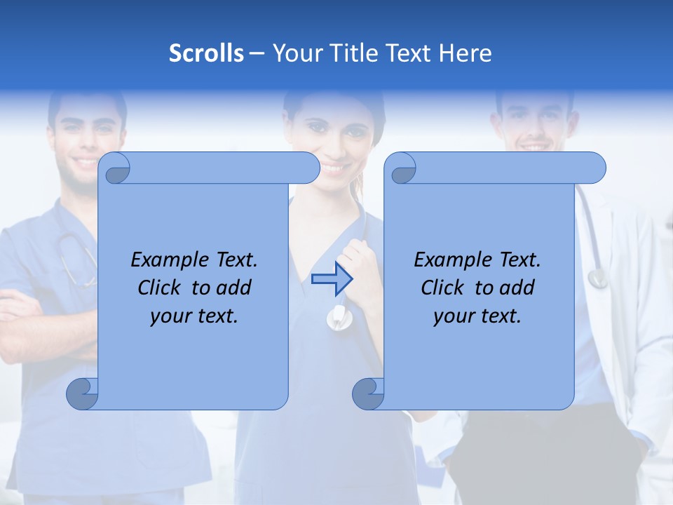 A Group Of Doctors Standing Next To Each Other PowerPoint Template