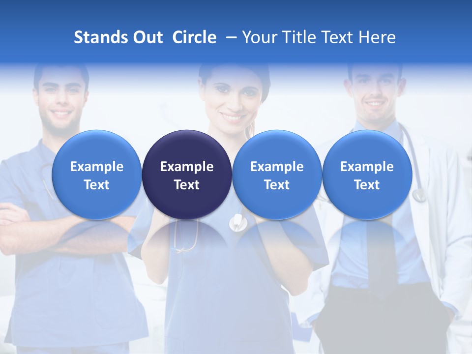 A Group Of Doctors Standing Next To Each Other PowerPoint Template