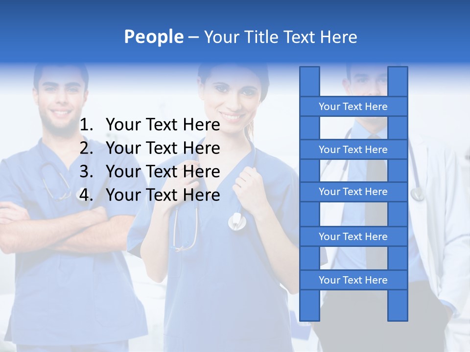 A Group Of Doctors Standing Next To Each Other PowerPoint Template