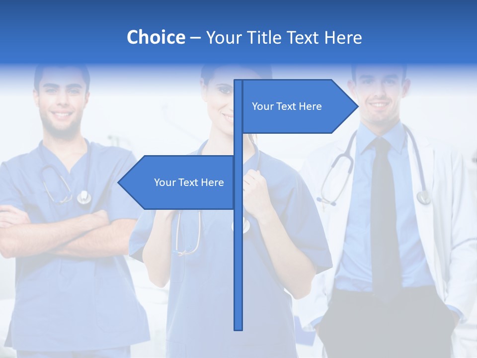 A Group Of Doctors Standing Next To Each Other PowerPoint Template