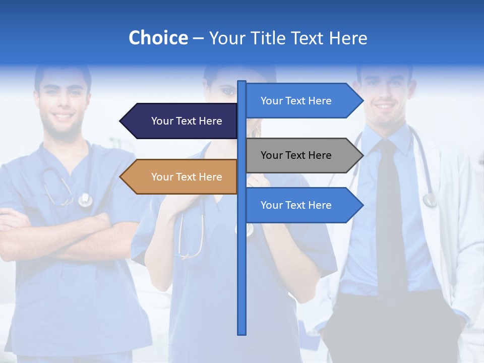 A Group Of Doctors Standing Next To Each Other PowerPoint Template