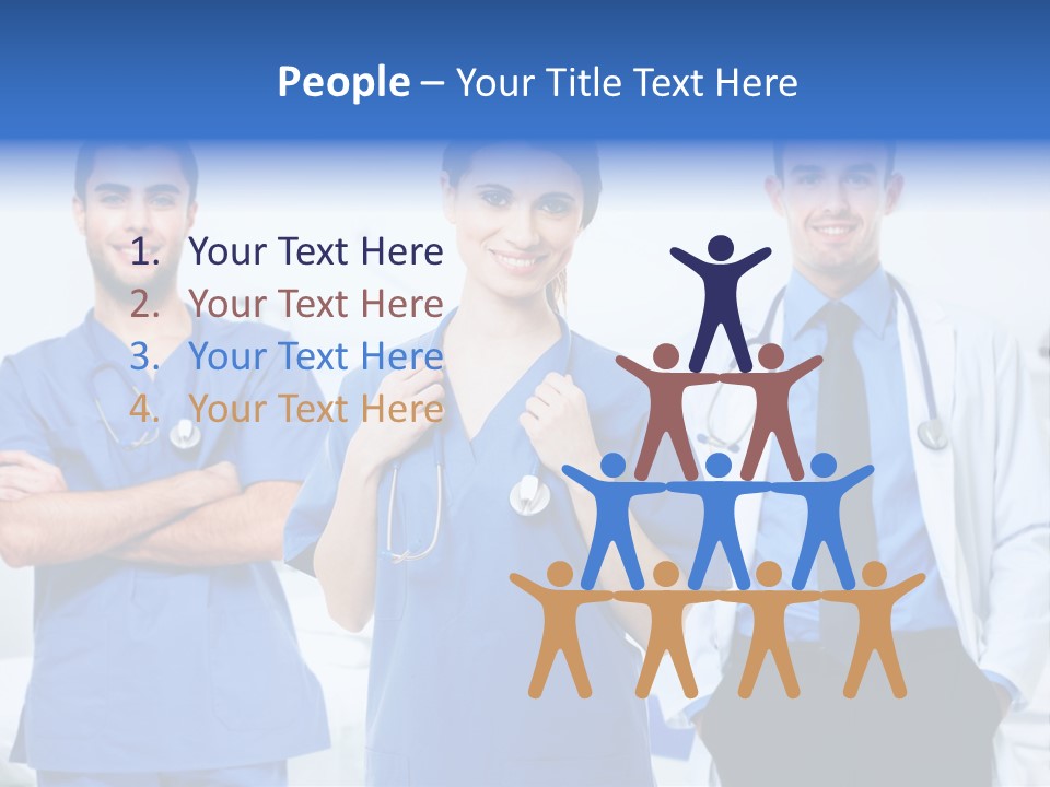 A Group Of Doctors Standing Next To Each Other PowerPoint Template