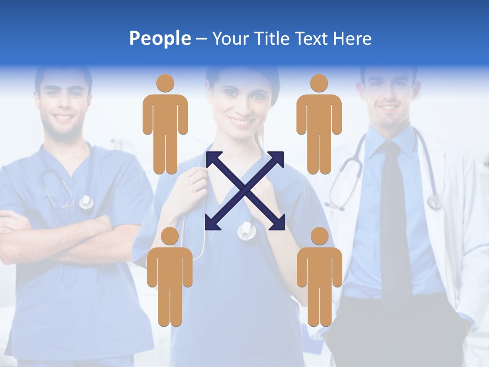 A Group Of Doctors Standing Next To Each Other PowerPoint Template