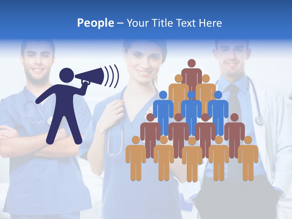 A Group Of Doctors Standing Next To Each Other PowerPoint Template