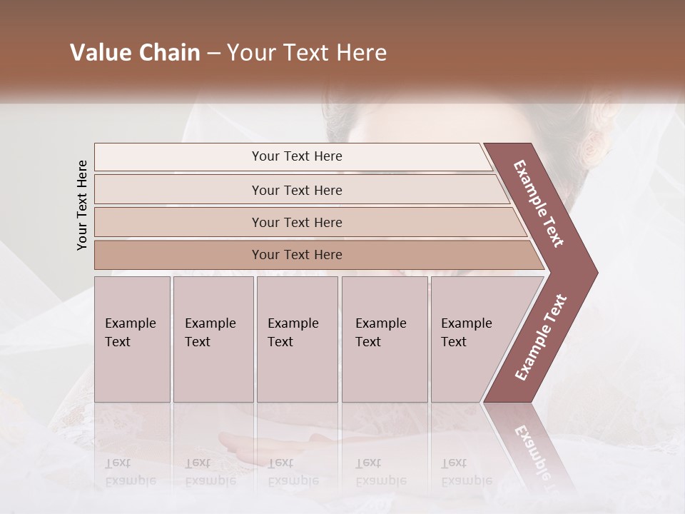 A Woman In A Wedding Dress With A Veil On Her Head PowerPoint Template