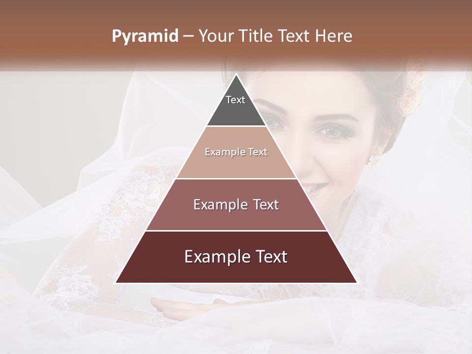 A Woman In A Wedding Dress With A Veil On Her Head PowerPoint Template