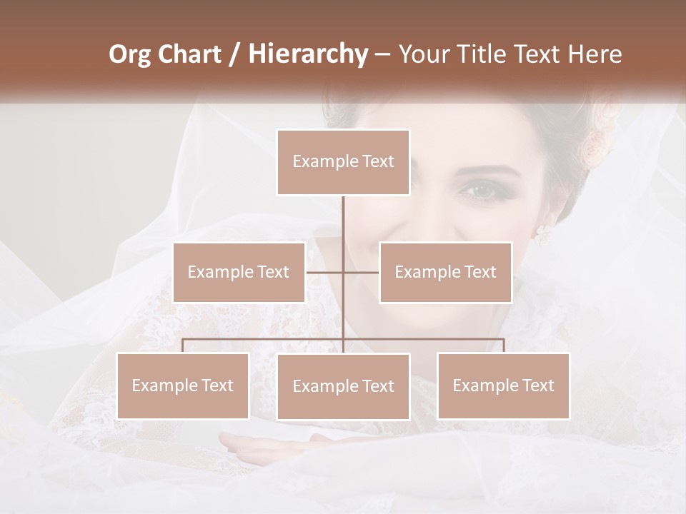 A Woman In A Wedding Dress With A Veil On Her Head PowerPoint Template