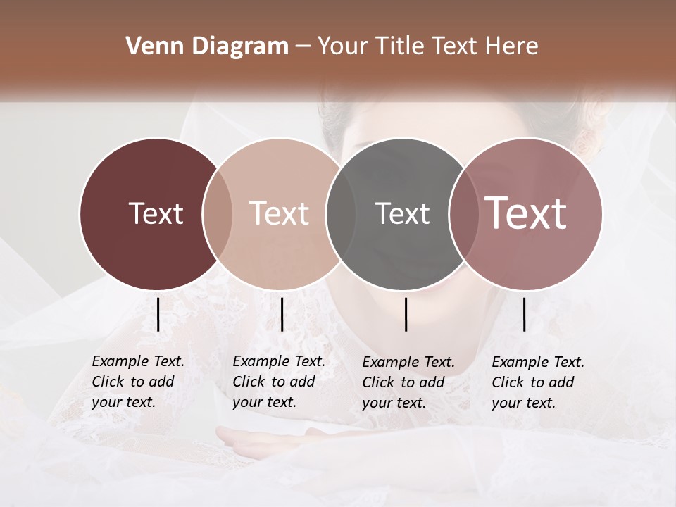 A Woman In A Wedding Dress With A Veil On Her Head PowerPoint Template