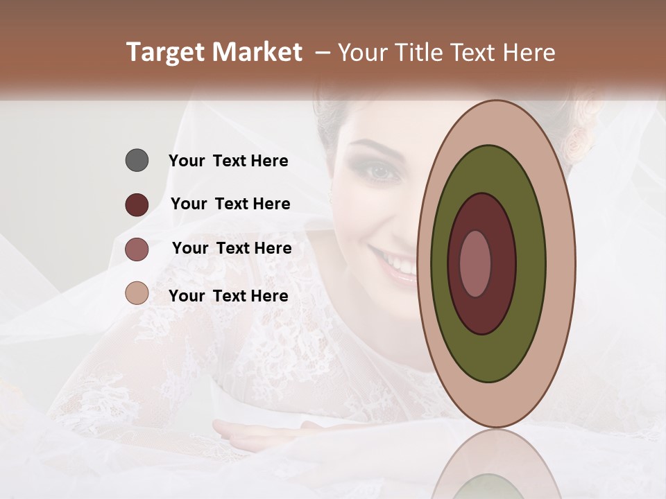 A Woman In A Wedding Dress With A Veil On Her Head PowerPoint Template