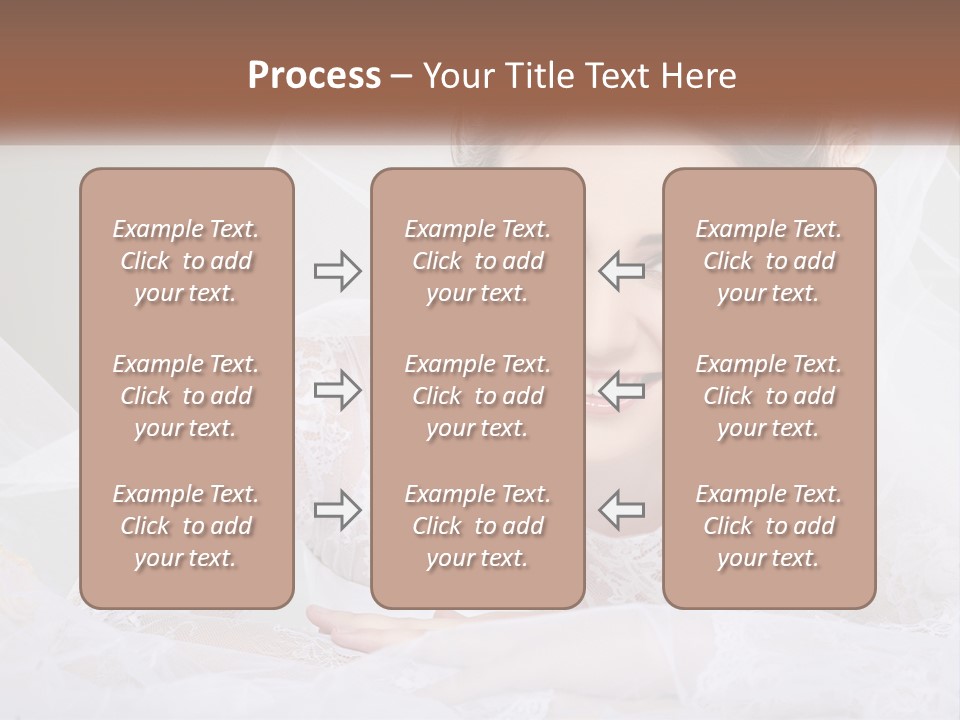 A Woman In A Wedding Dress With A Veil On Her Head PowerPoint Template