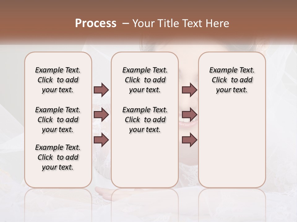 A Woman In A Wedding Dress With A Veil On Her Head PowerPoint Template