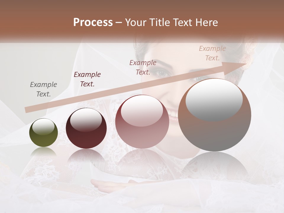 A Woman In A Wedding Dress With A Veil On Her Head PowerPoint Template