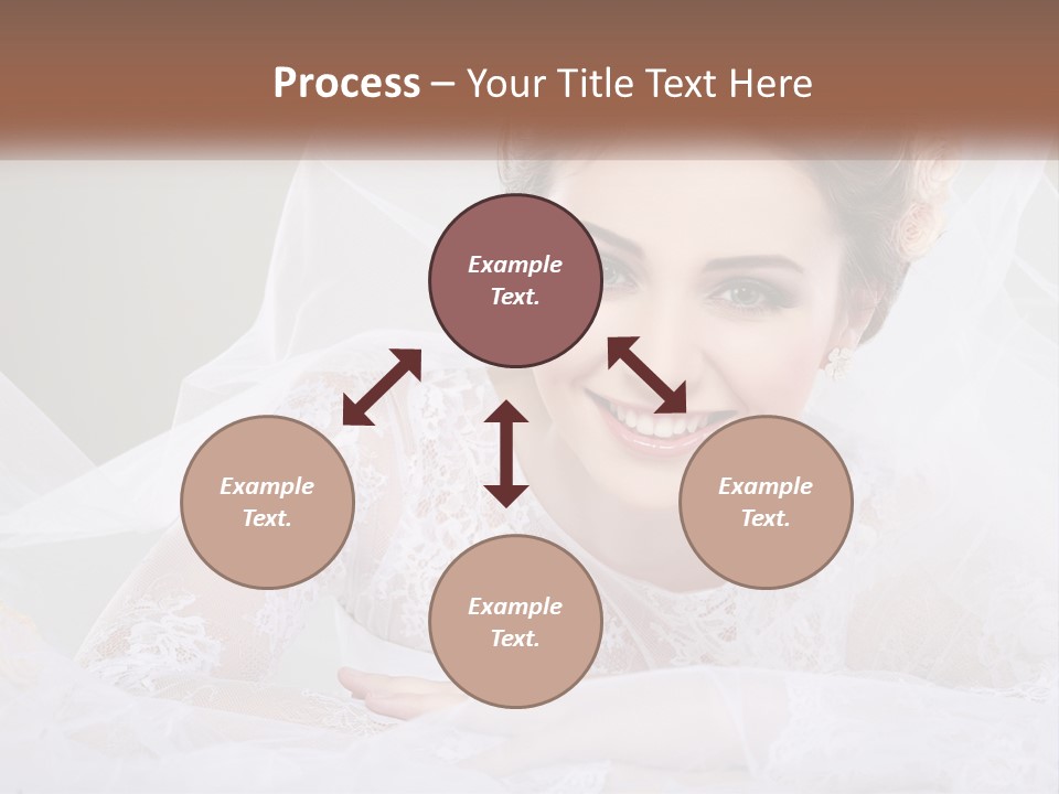 A Woman In A Wedding Dress With A Veil On Her Head PowerPoint Template
