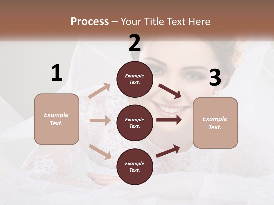 A Woman In A Wedding Dress With A Veil On Her Head PowerPoint Template