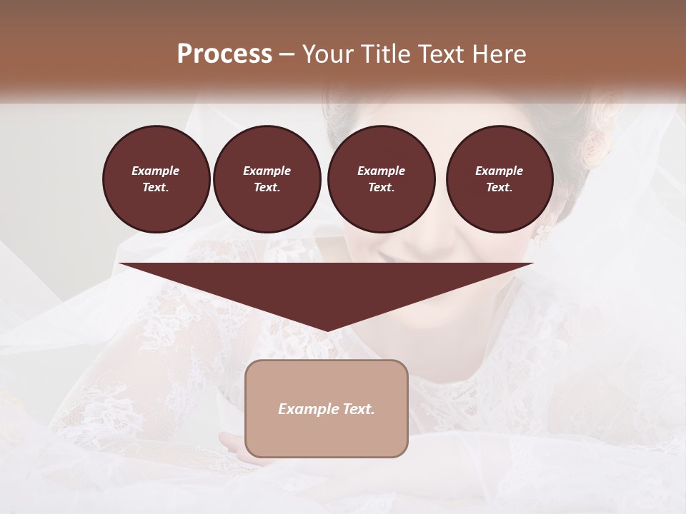 A Woman In A Wedding Dress With A Veil On Her Head PowerPoint Template