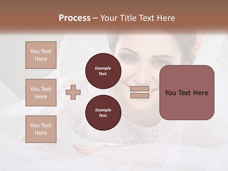 A Woman In A Wedding Dress With A Veil On Her Head PowerPoint Template