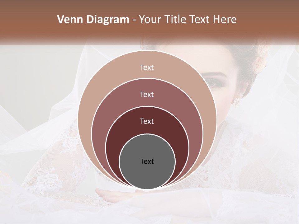 A Woman In A Wedding Dress With A Veil On Her Head PowerPoint Template