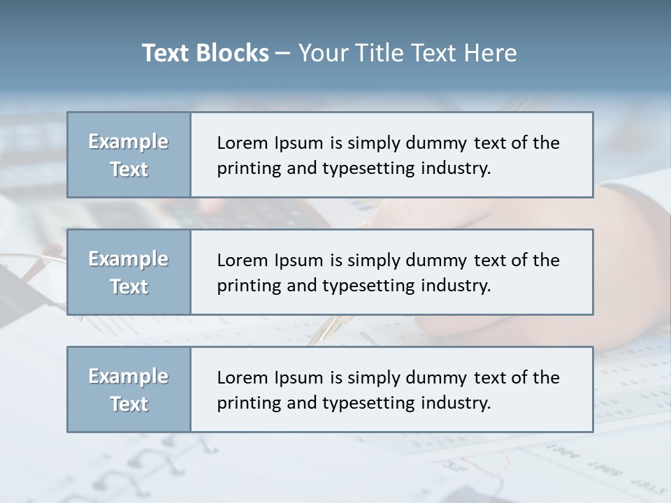 A Person Writing On A Piece Of Paper With A Calculator And Pen PowerPoint Template