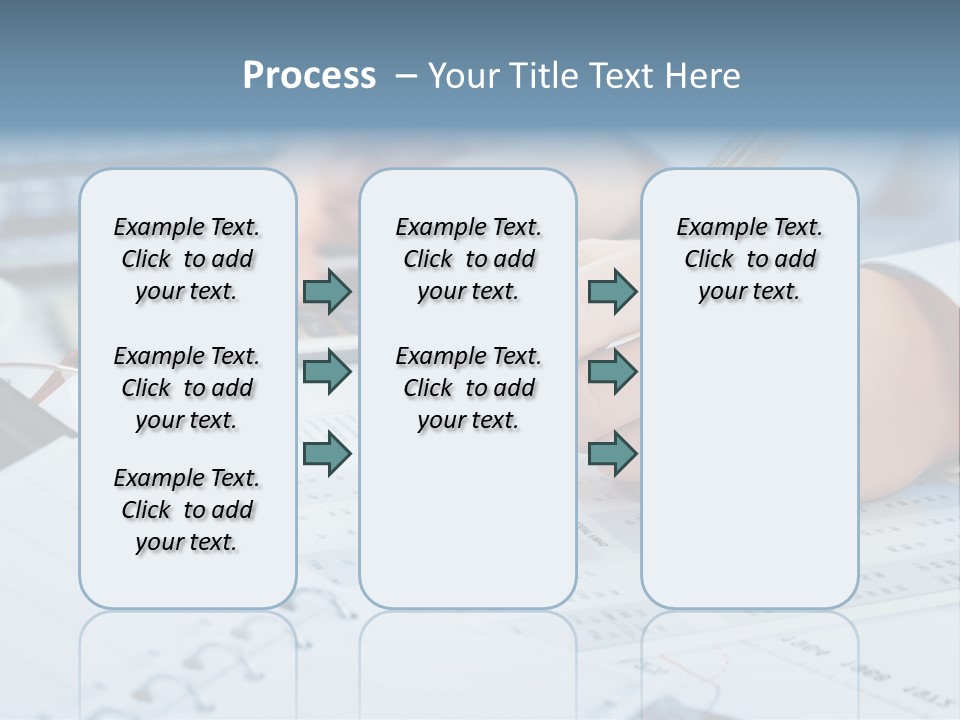 A Person Writing On A Piece Of Paper With A Calculator And Pen PowerPoint Template