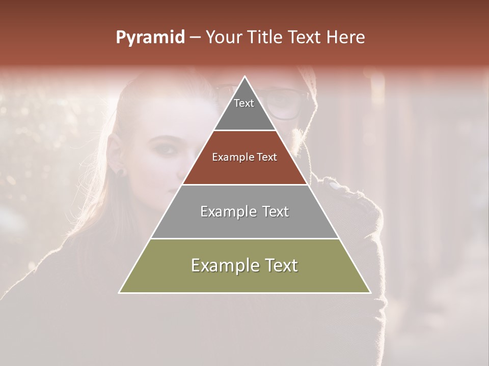 A Man And Woman Are Posing For A Picture PowerPoint Template