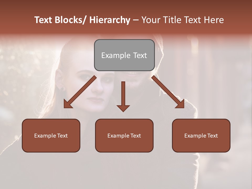 A Man And Woman Are Posing For A Picture PowerPoint Template