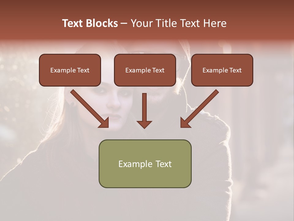 A Man And Woman Are Posing For A Picture PowerPoint Template
