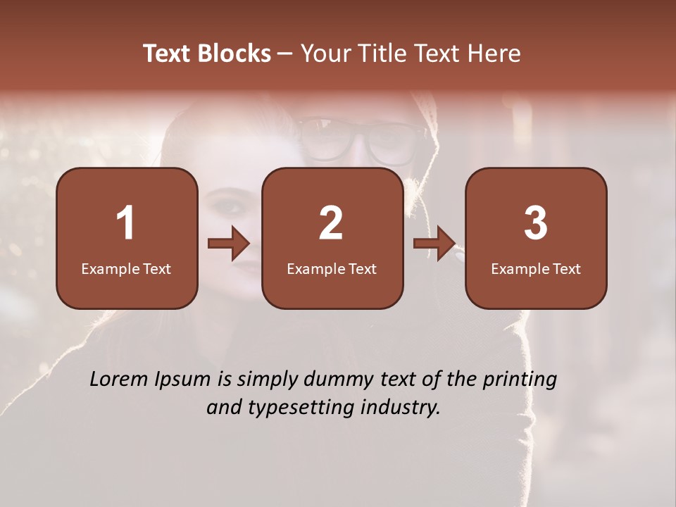 A Man And Woman Are Posing For A Picture PowerPoint Template
