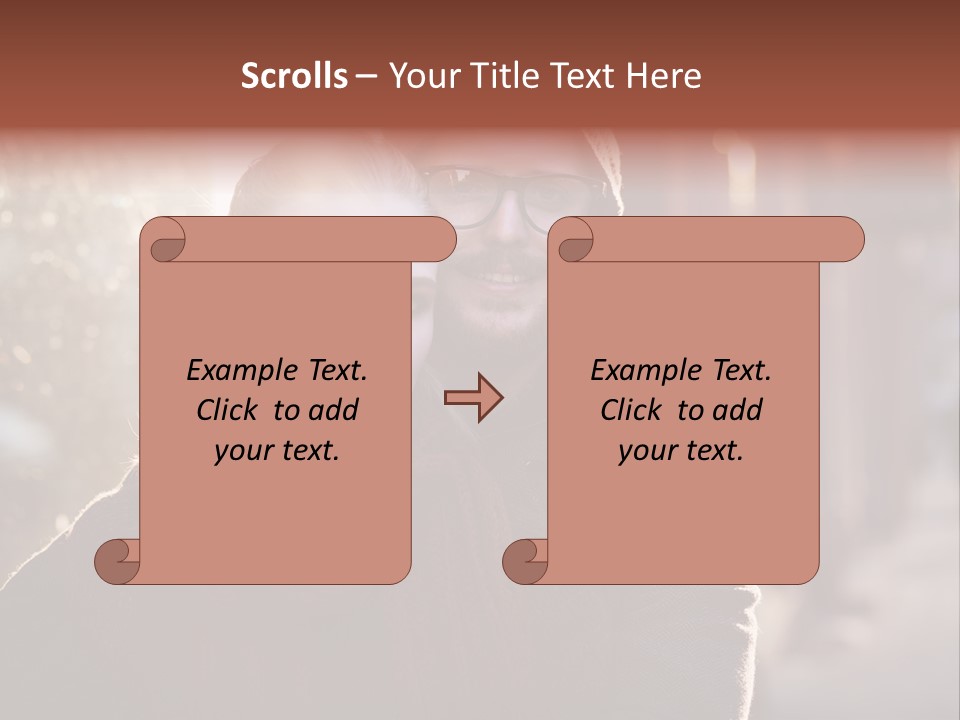 A Man And Woman Are Posing For A Picture PowerPoint Template